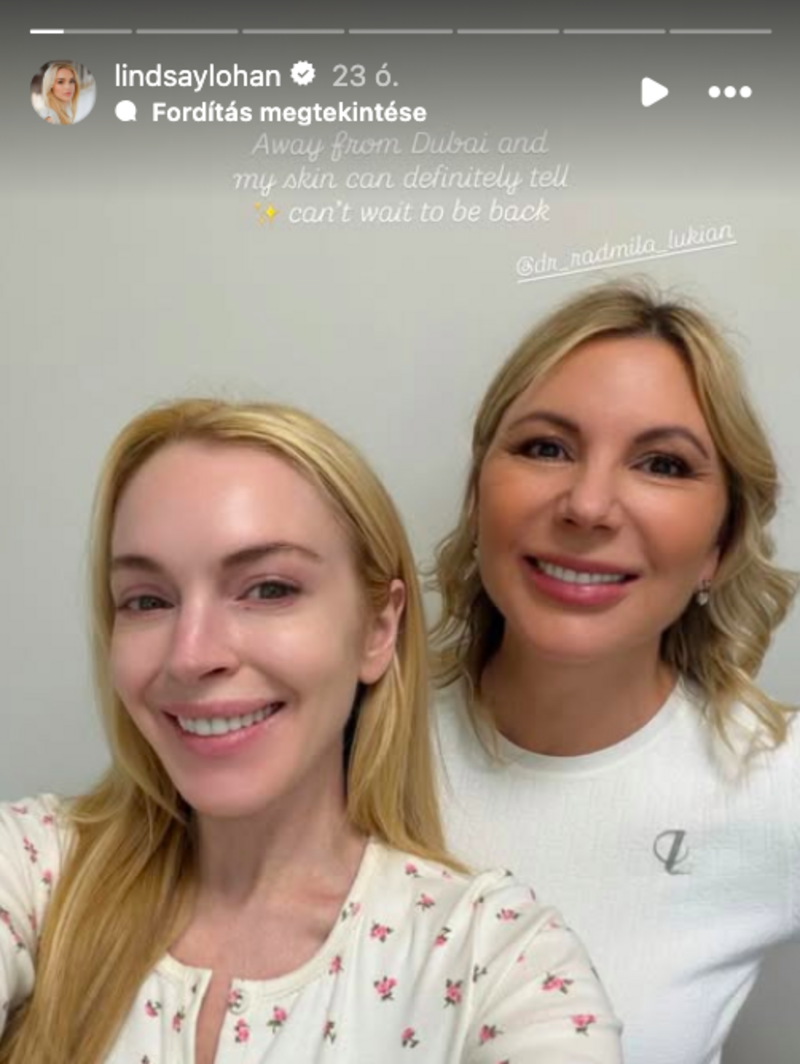 Lindsay az Instagram-sztoriján keresztül igyekezett tiszta vizet önteni a pohárba, és felfedni titokzatos megjelenésének hátterét.