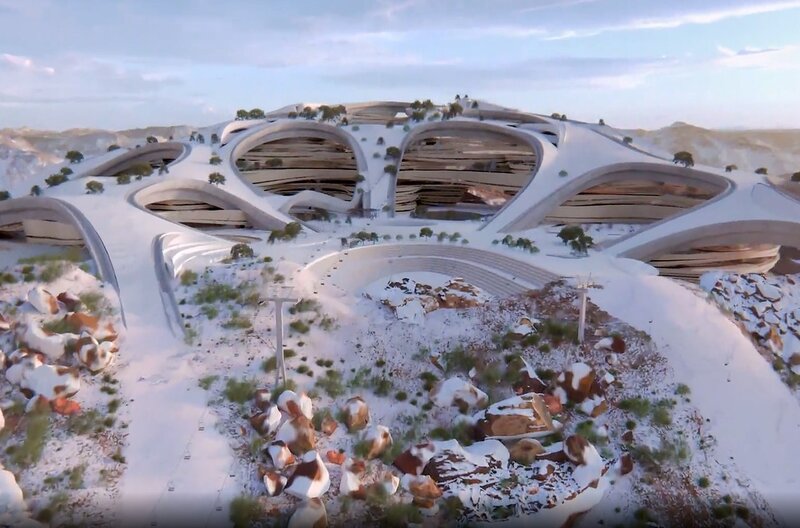 Síközpont épül a sivatag közepén