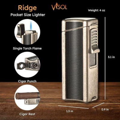 Product RIDGE ANTIQUE SINGLE FLAME LIGHTER VISOL