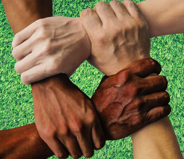 Igualdade racial mão unidas