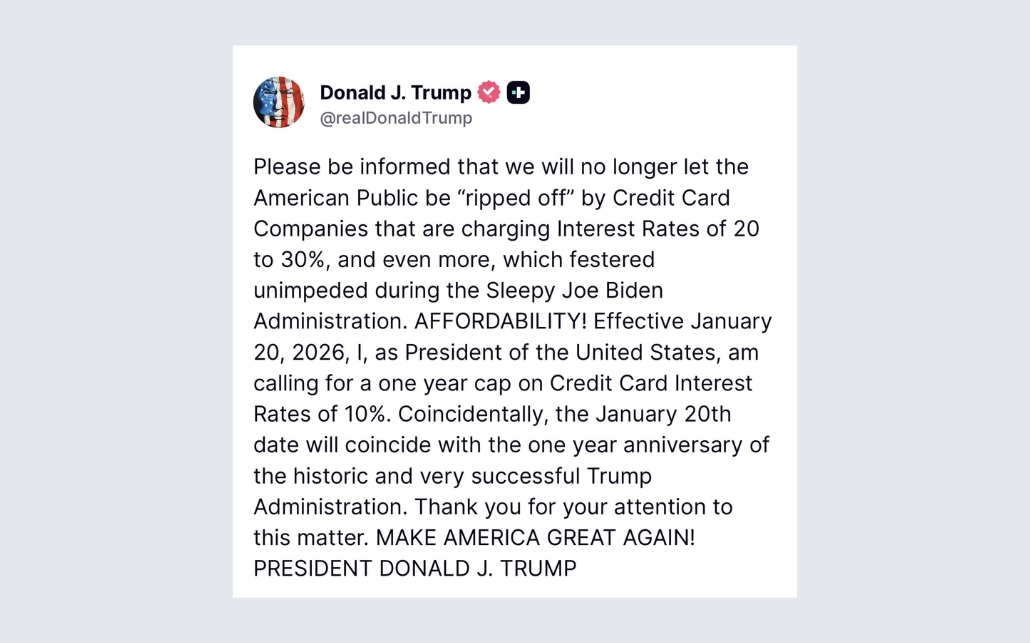 Do “TrumPetismo” à realidade ALICE: o plano de Trump para os juros de cartão