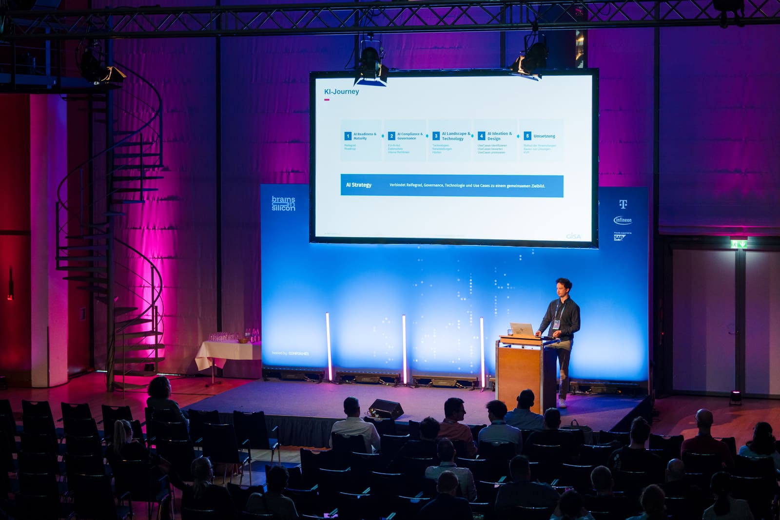 Auf der Stage „Agentic Workflows“ am zweiten Konferenztag