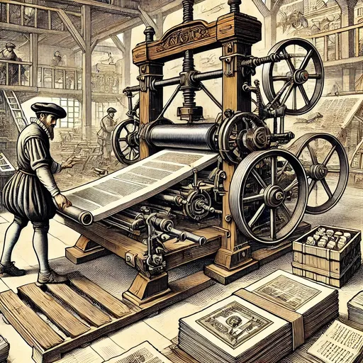 Illustration for Printing Press