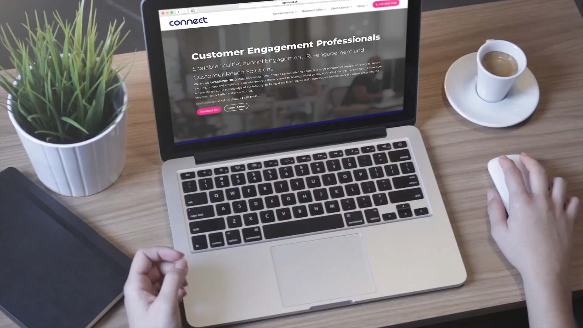 Screenshot of the Connect CC website (1 of 3).