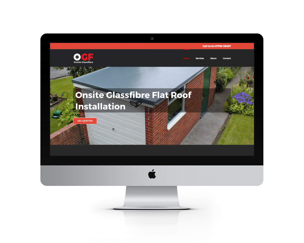 Screenshot of the Onsite Glassfibre website (2 of 2).