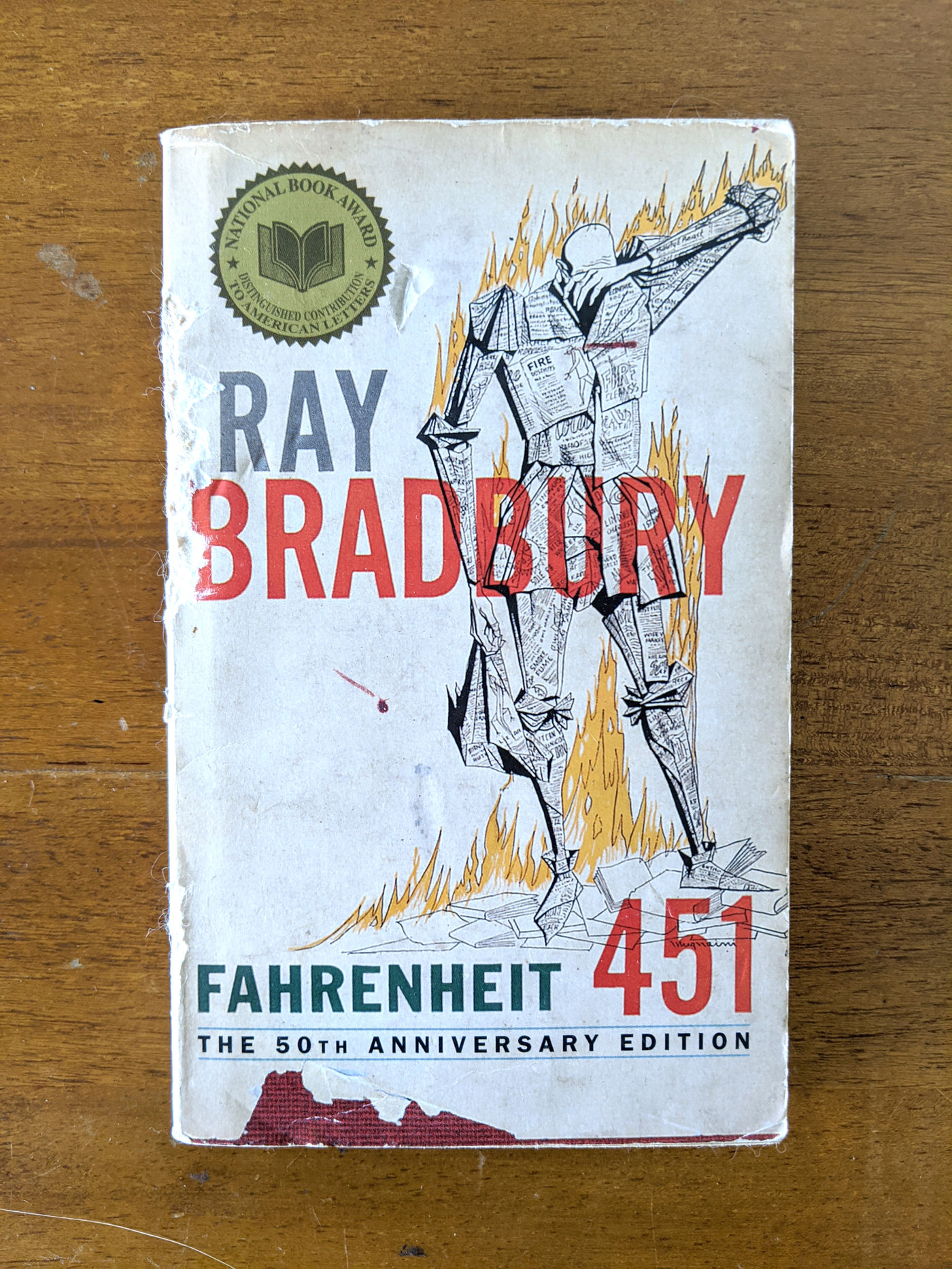 Fahrenheit 451 by Ray Bradbury, First Edition Cover, Dictionary Print:  Classic Novel, Book, Fan, Poster, Art, Gift -  Norway