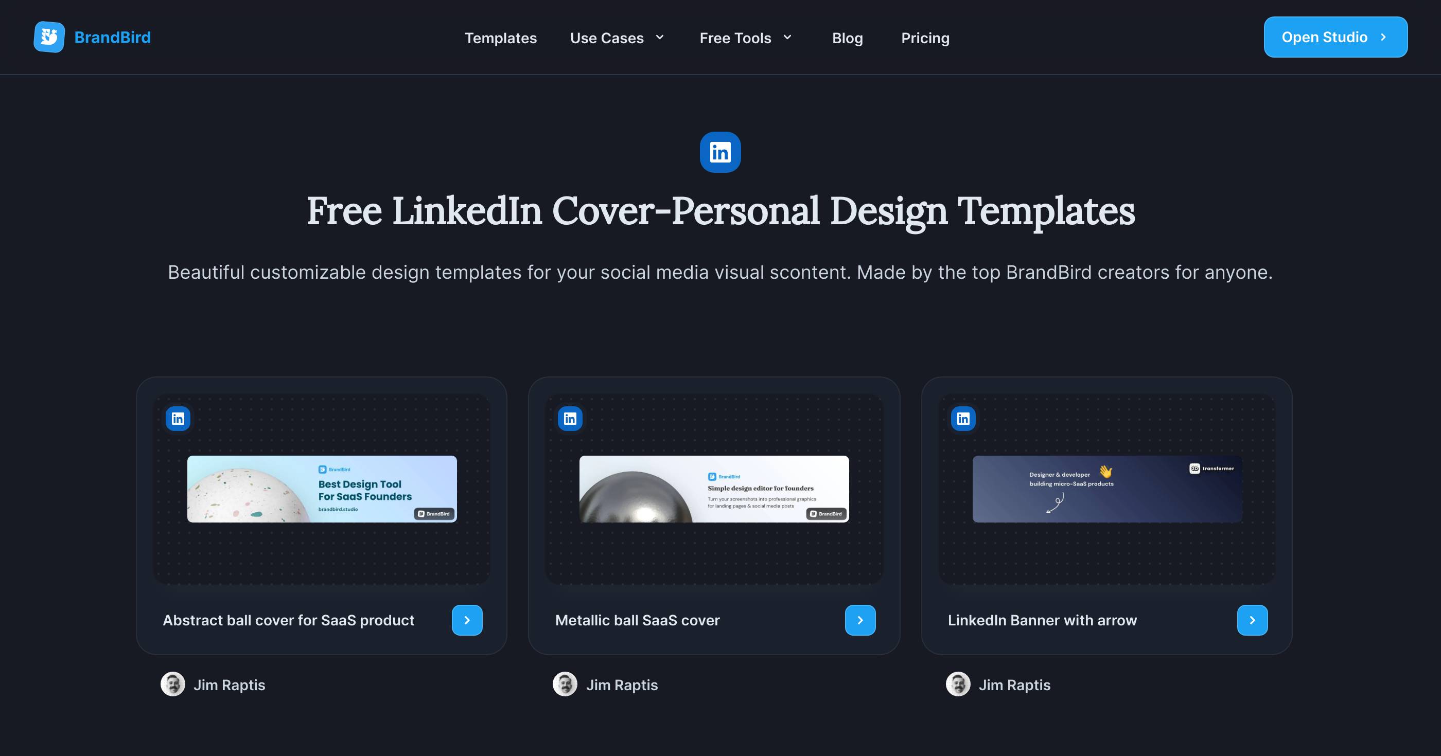 Free LinkedIn cover-personal design templates