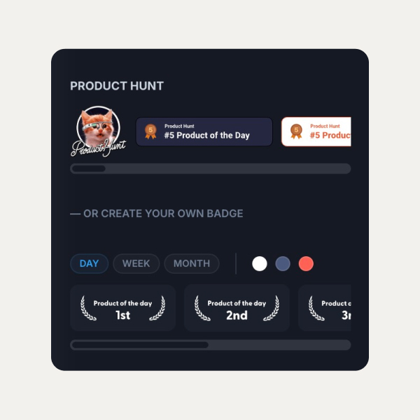 Product Hunt Badges