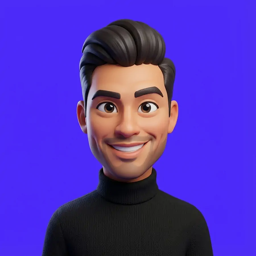 3D Cartoon portrait example with a man