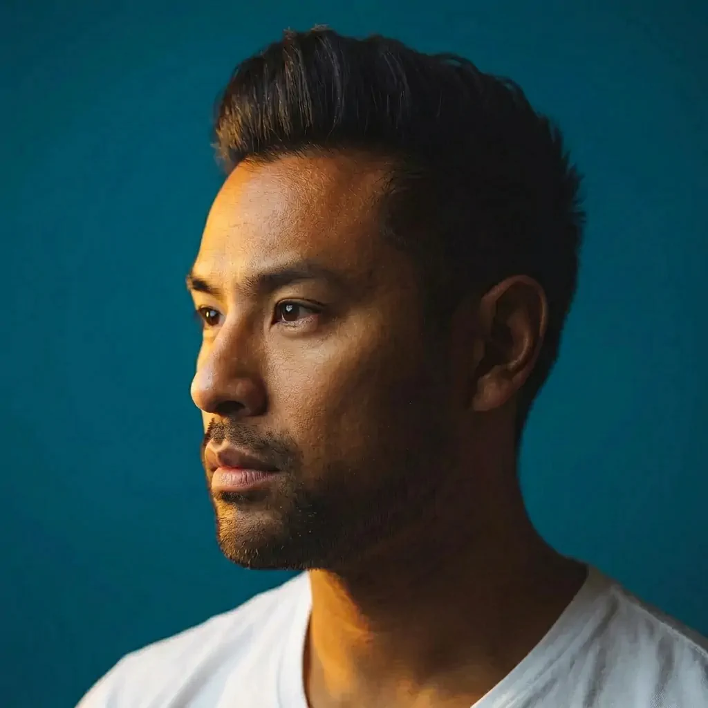 Chiaroscuro Profile Portrait portrait example with a man