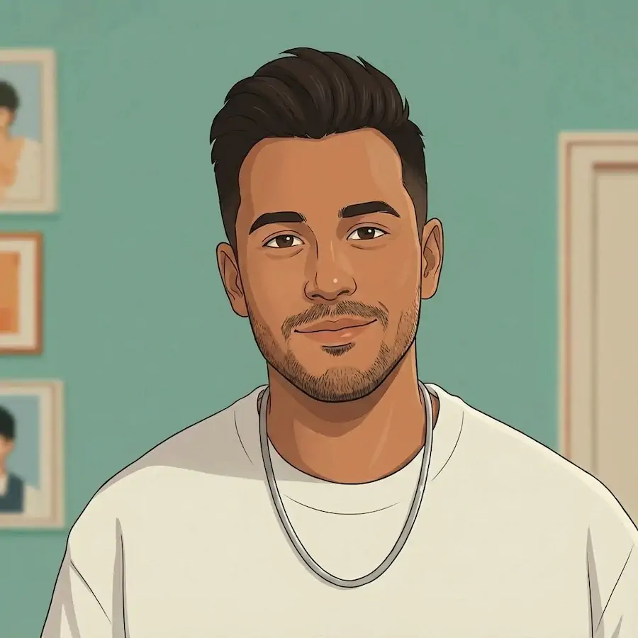 Digital Illustration Portrait portrait example with a man