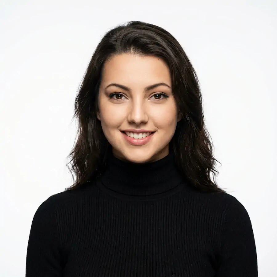 Studio Professional portrait example with a woman