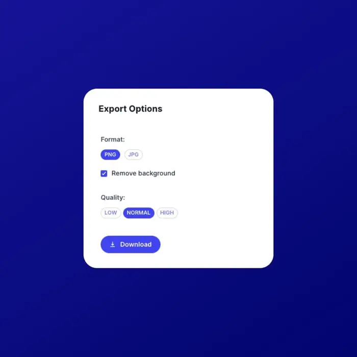 Export Options
