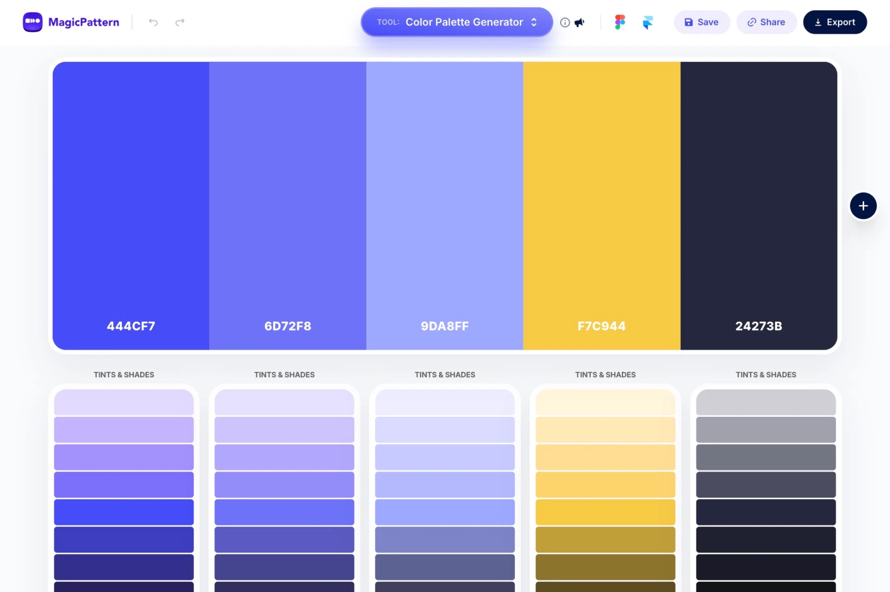 Color Palette Generator – By the MagicPattern design toolbox