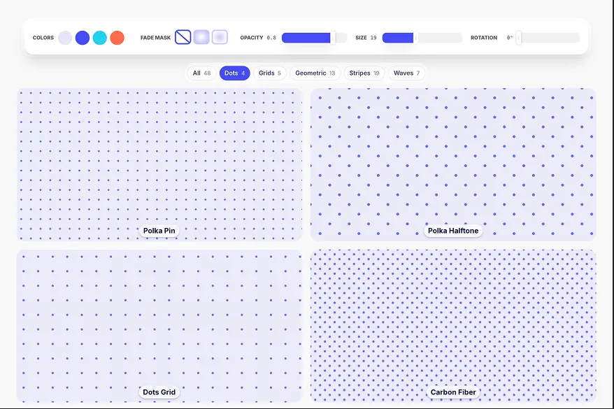 CSS Dot Background Pattern Generator – By the MagicPattern design toolbox