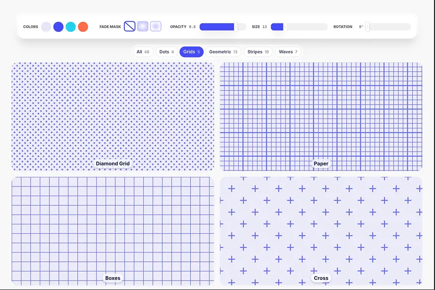 CSS Grid Background Pattern Generator – By the MagicPattern design toolbox