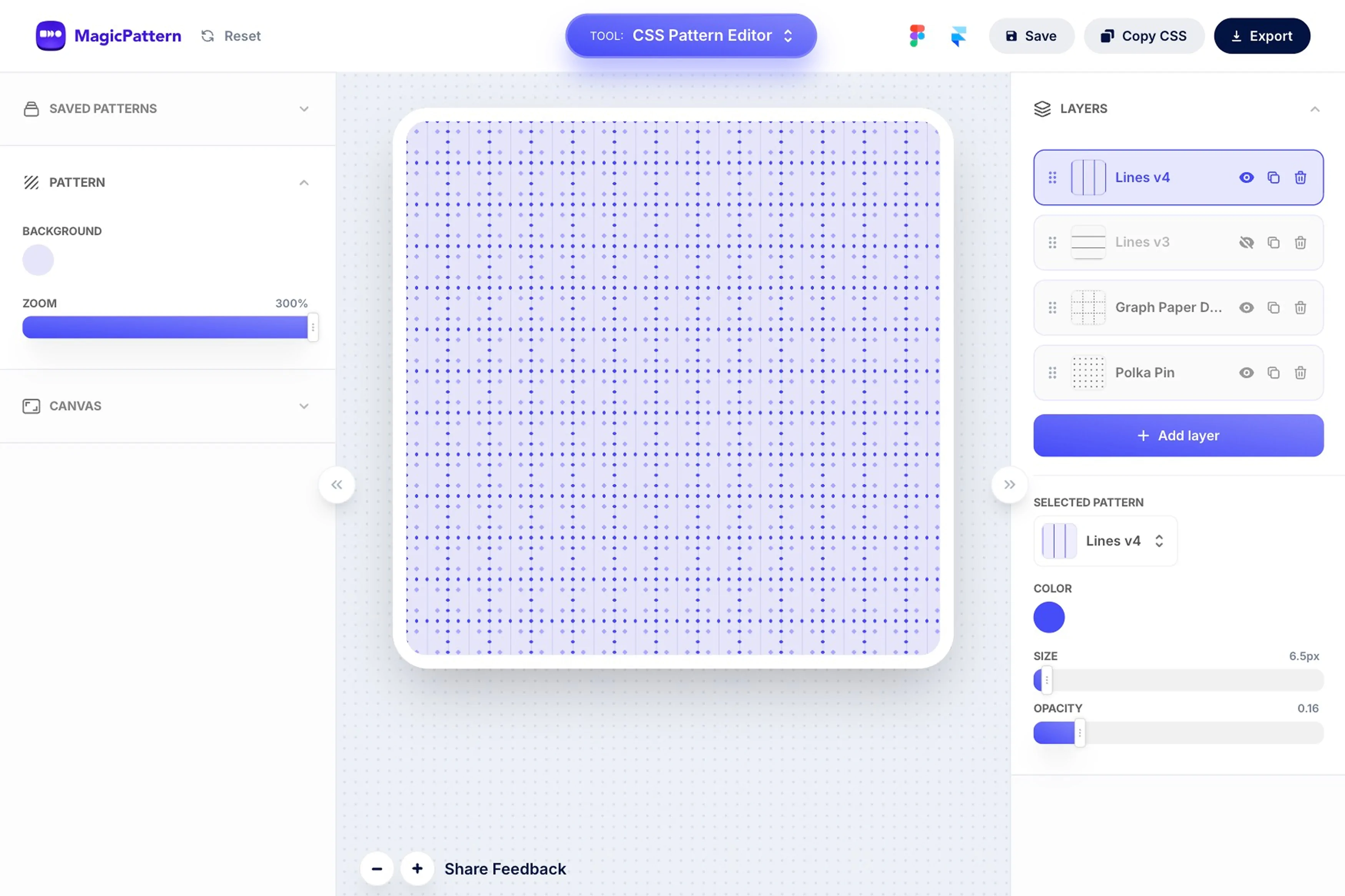 CSS Background Pattern Editor – By the MagicPattern design toolbox