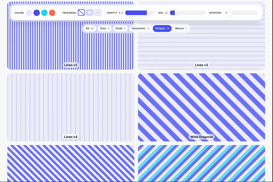 CSS Stripe Background Pattern Generator – By the MagicPattern design toolbox