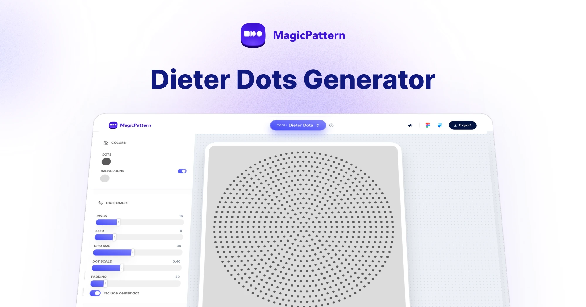 Dieter Dots Generator – By the MagicPattern design toolbox