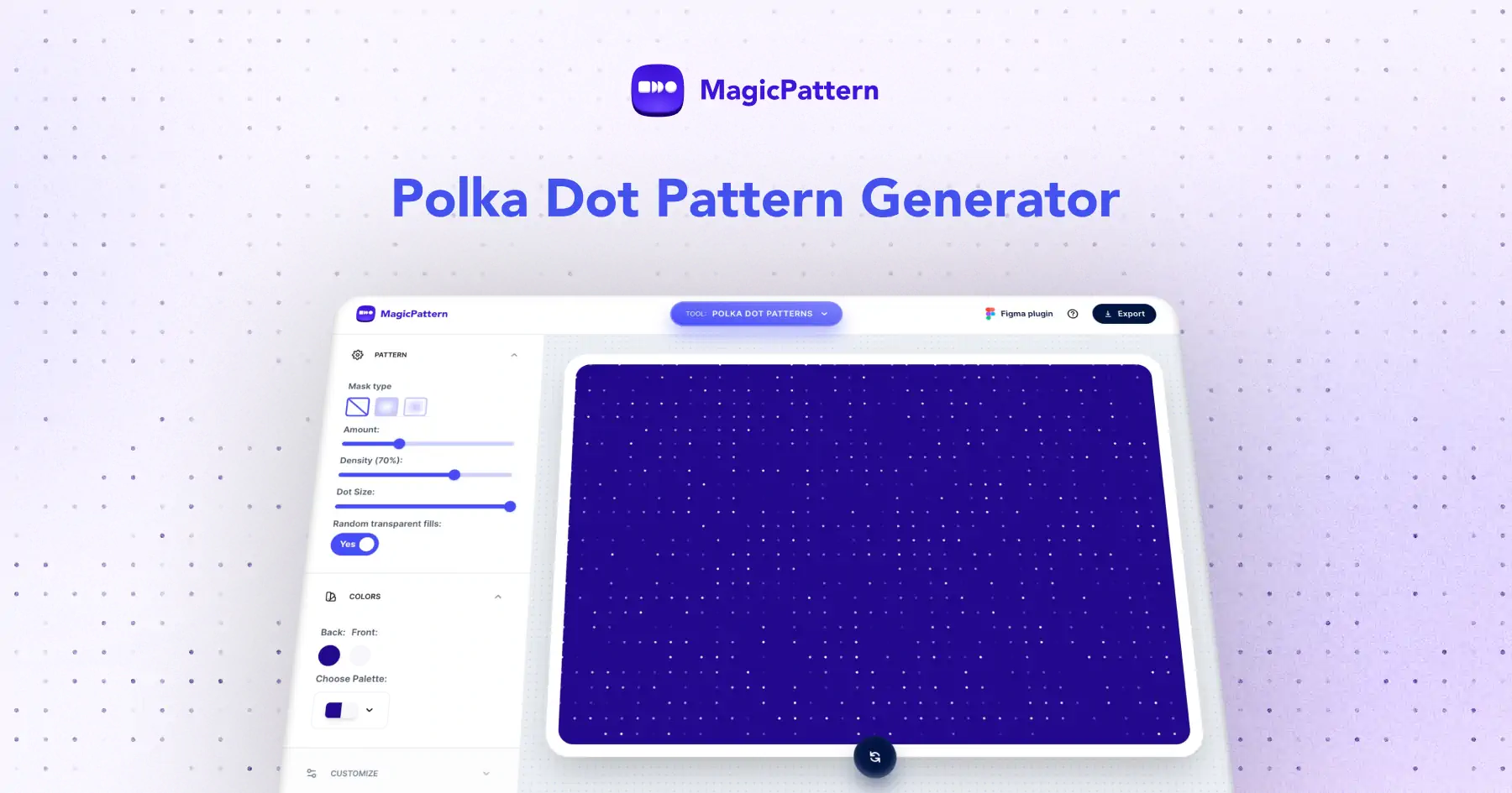 Polka Dot Pattern Generator – By the MagicPattern design toolbox