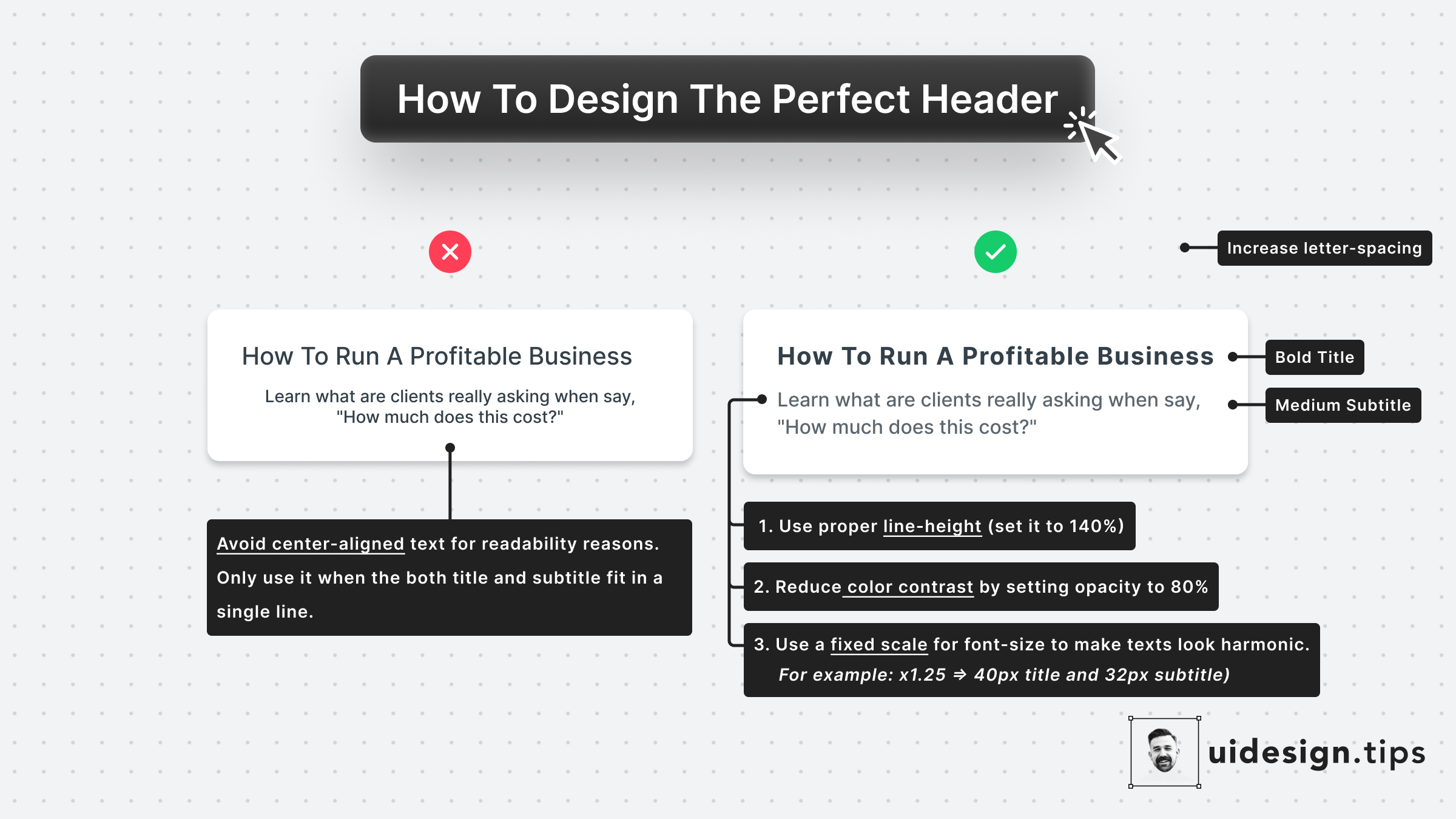 The Perfect Header - UI Design Tip