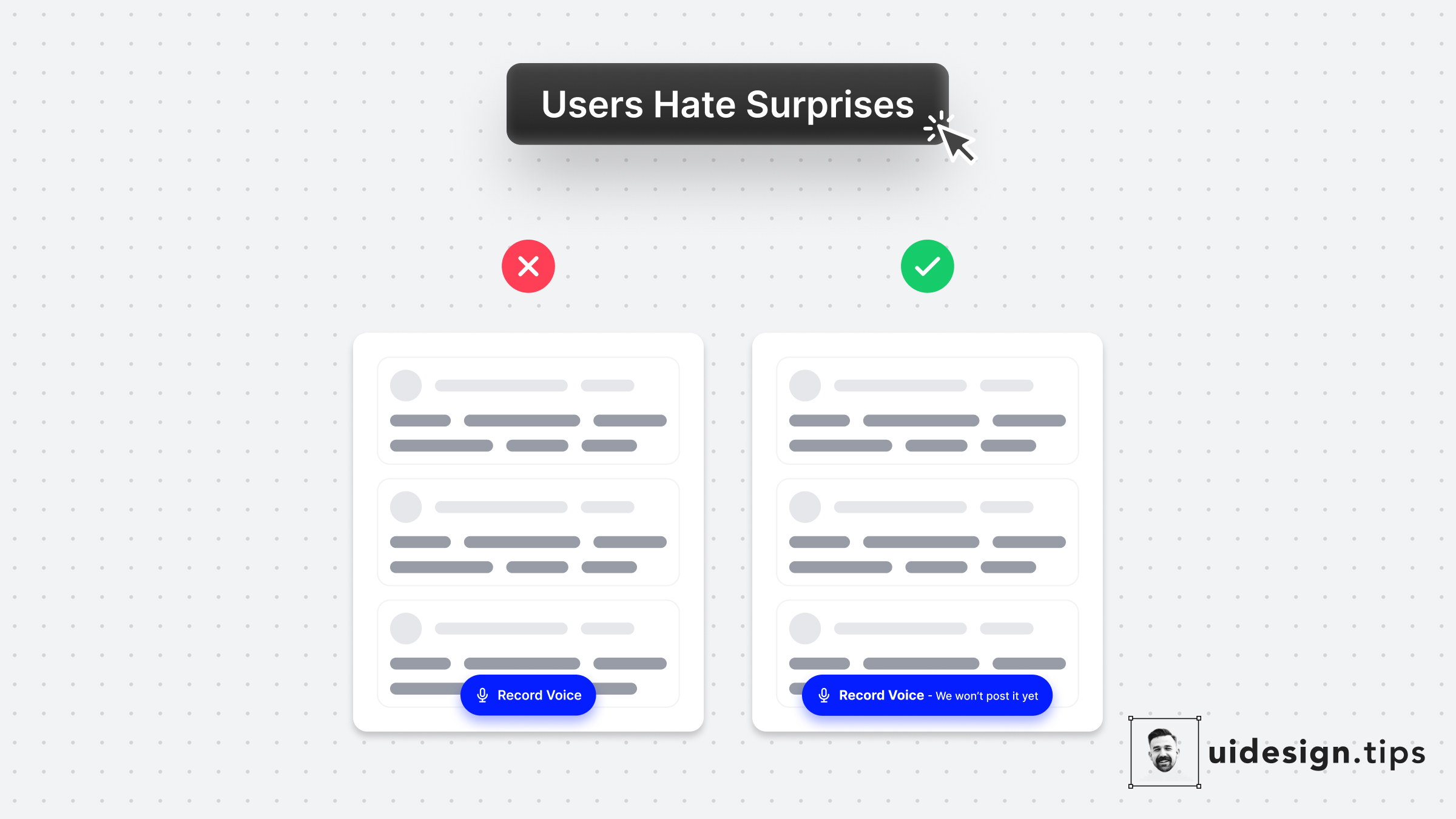 User Hate Surprises