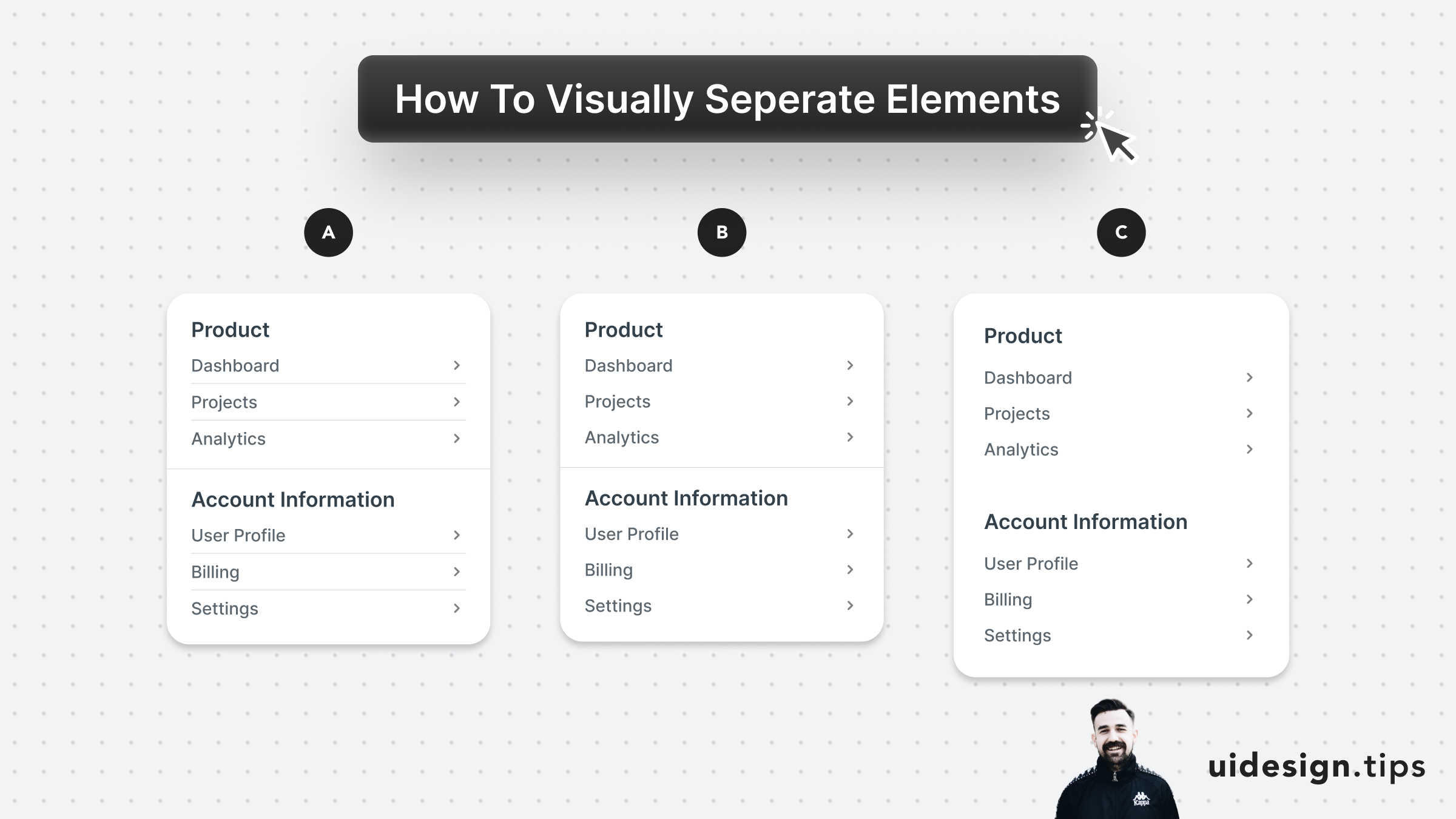 Visually Separate Elements