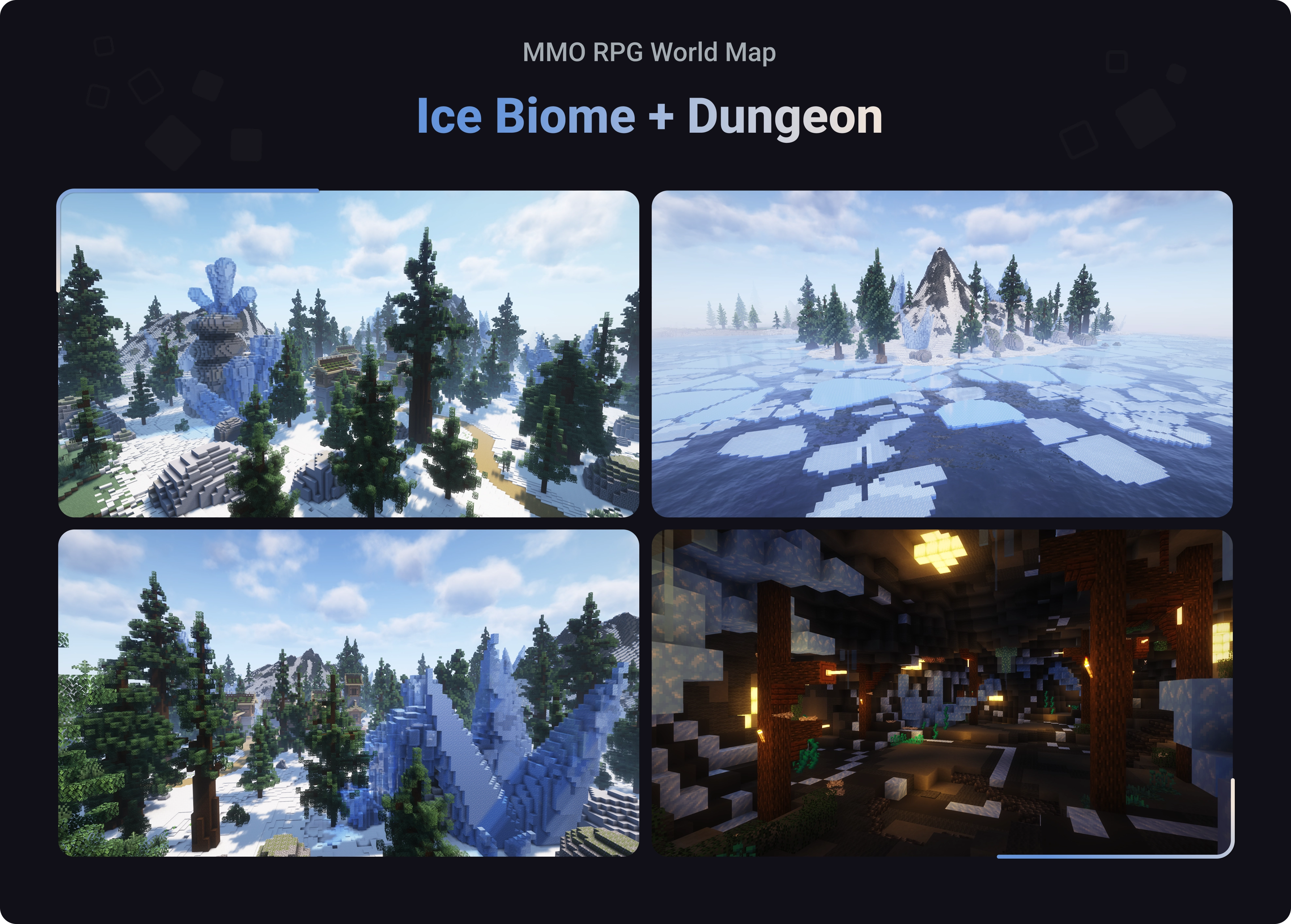 MMO RPG World Map - Ice Biome + Dungeon