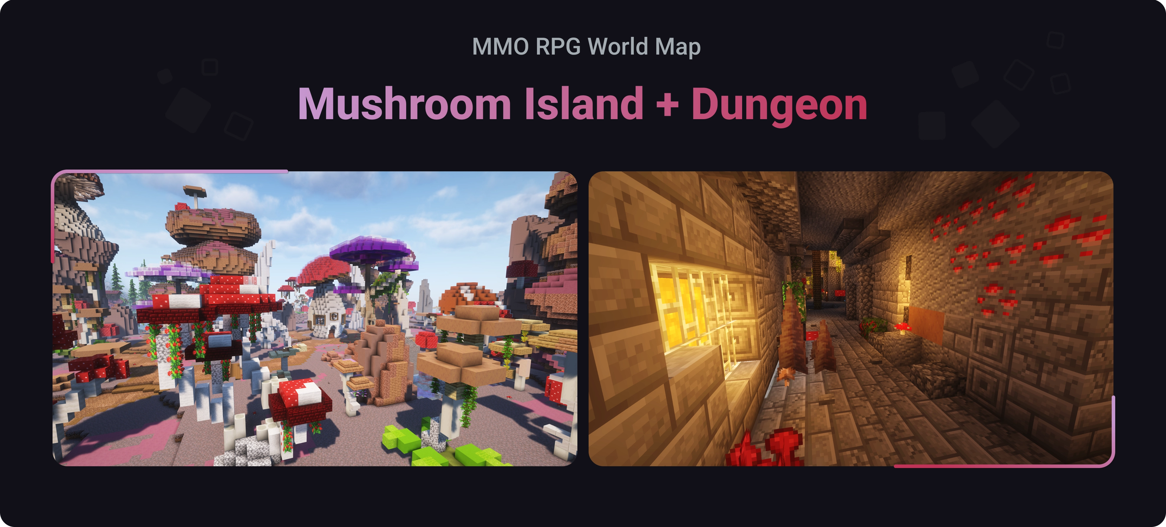 MMO RPG World Map - Mushroom Island + Dungeon