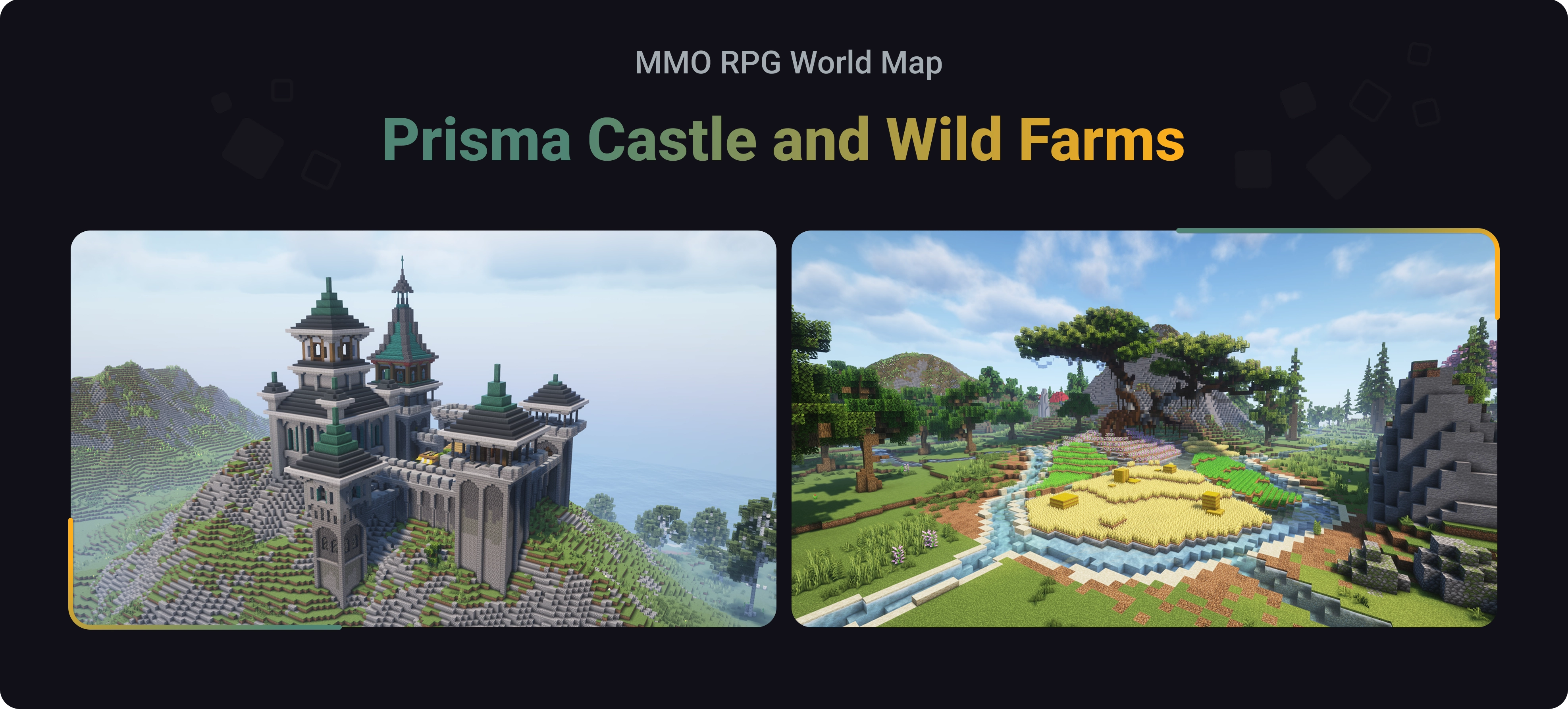 MMO RPG World Map - Prisma Castle and Wild Farms