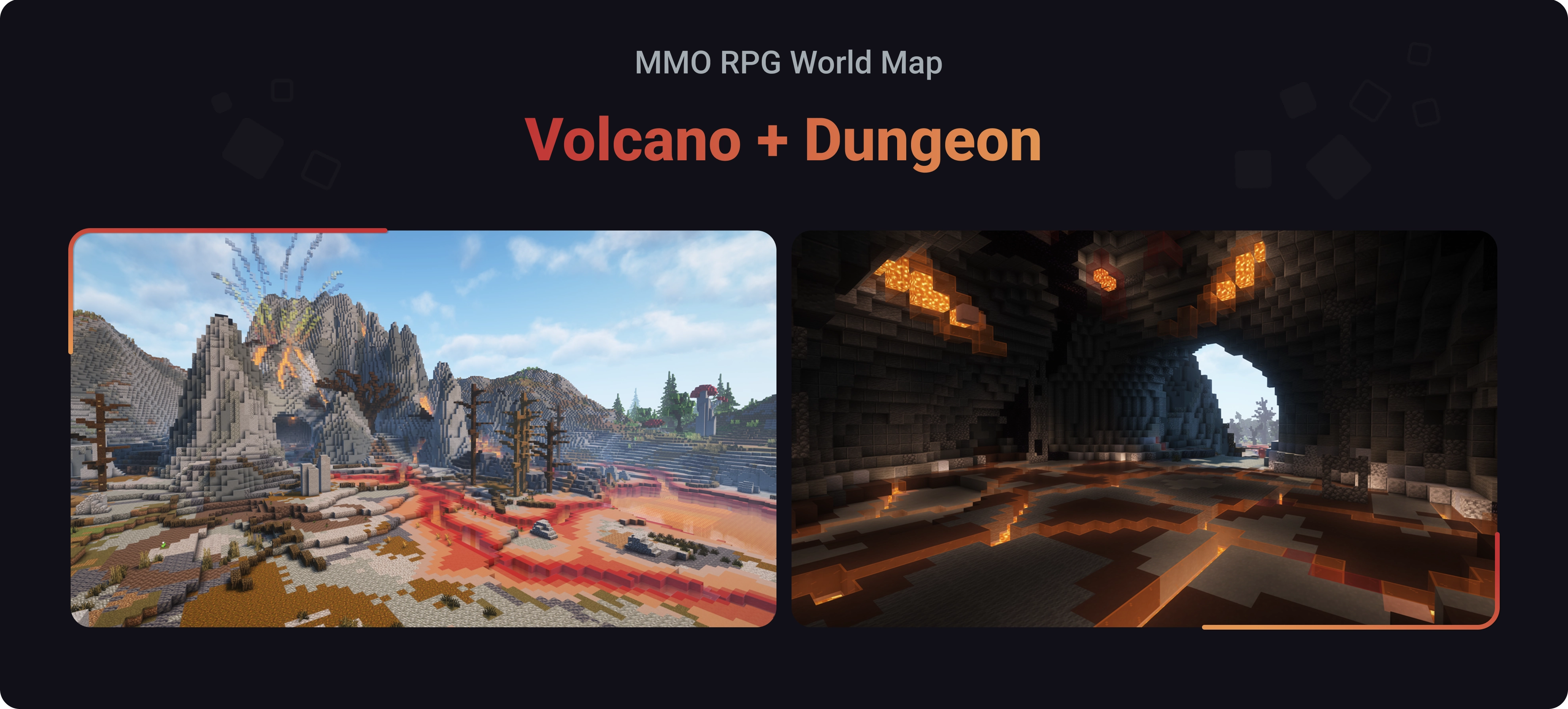 MMO RPG World Map - Volcano + Dungeon