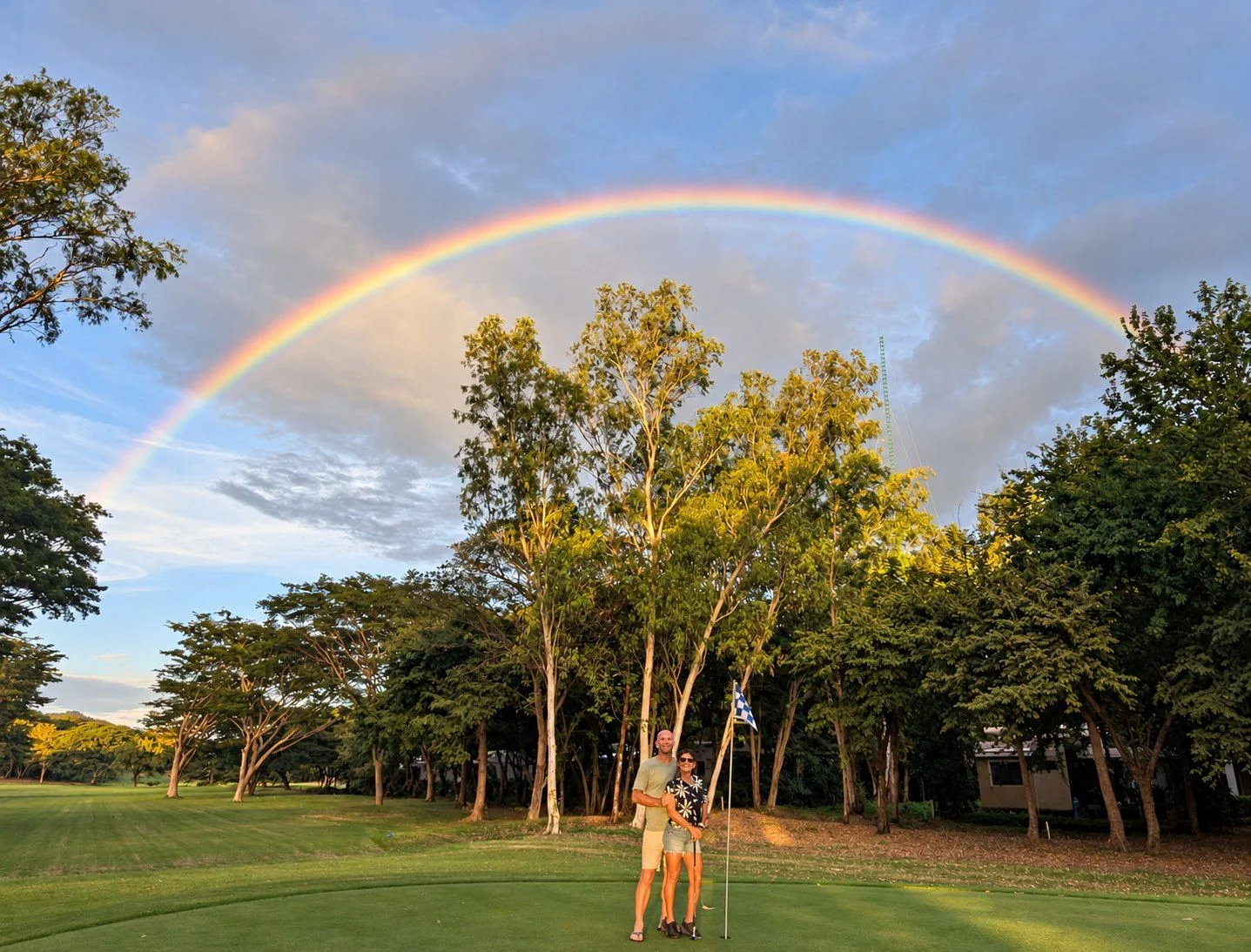 Beautiful rainbow over hole 2 at Hacienda Iguana
