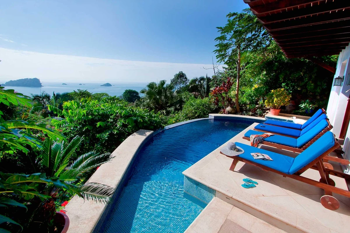 Tropical Balinese Villa 3 Suite Ocean View Pool - Houses for Rent in Quepos, Puntarenas Province, Costa Rica - Image 1