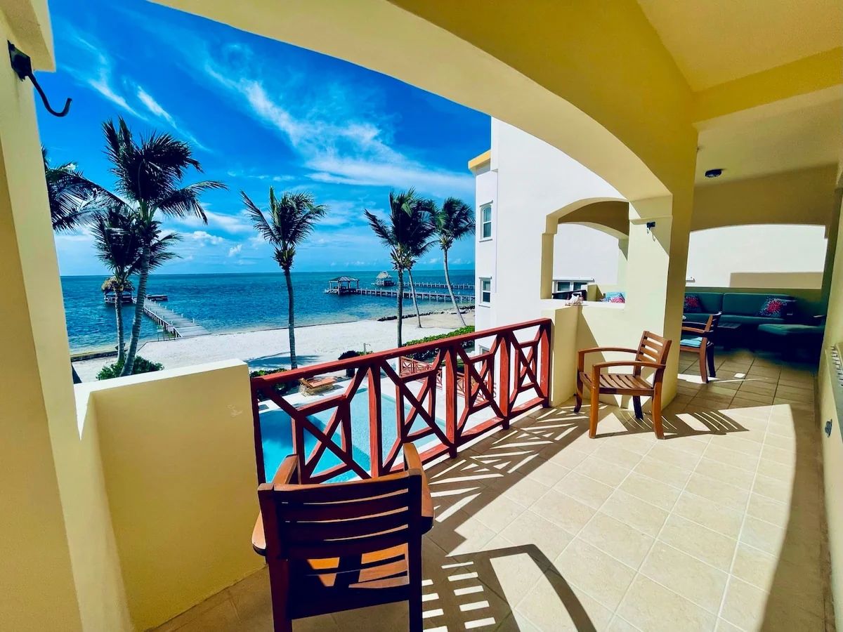 #8 King in principal BR; balcony,pool,kayaks,more! - Condominiums for Rent in San Pedro, Corozal District, Belize - Image 1
