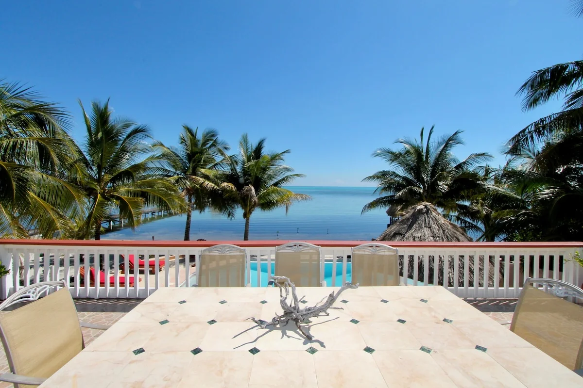 Beachfront 4BR (2+ kings), private pool, views! - Houses for Rent in San Pedro, Corozal District, Belize - Image 1