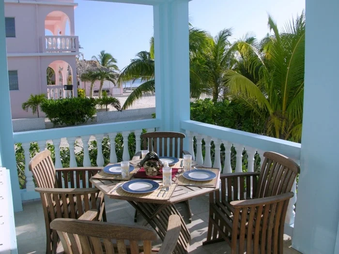 C1 Porch, beach, pool, bikes, kayaks! 3BR/2BA - Condominiums for Rent in San Pedro, Ambergris Caye, Belize - Image 1