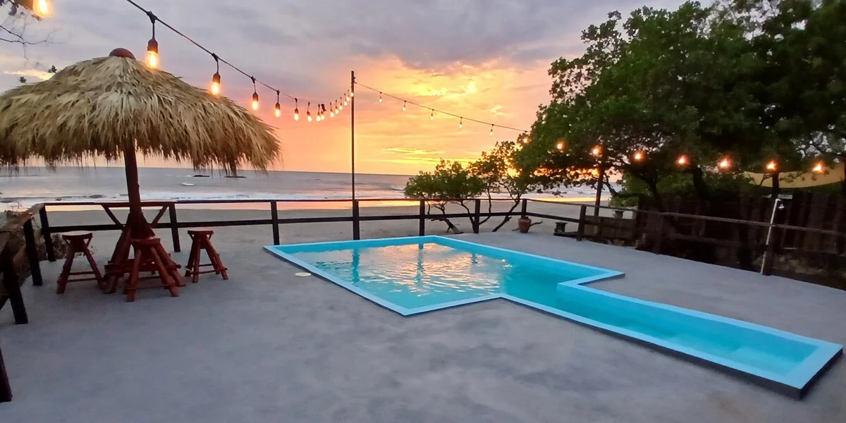 Ocean-View Room 2 with Pool & Direct Beach Access — 0 bedroom vacation rental in Playa Hermosa