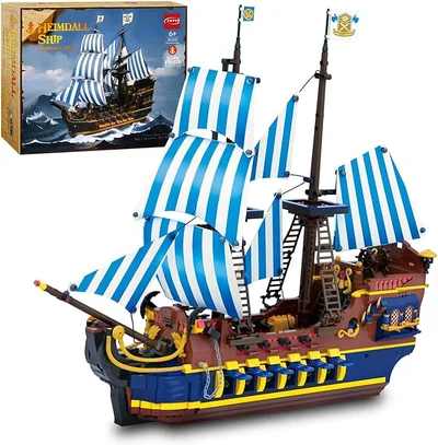 yzvey Bateau pirate briques