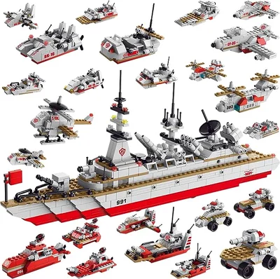 Sitodian battleship model building blocks toy