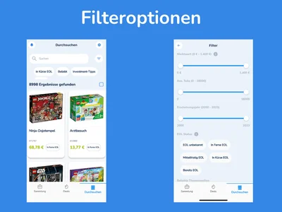 Filteroptionen