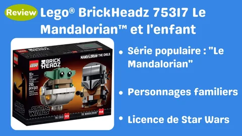 Lego® BrickHeadz 75317 Le Mandalorian™ et l'enfant