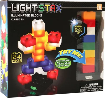 Light STAX Junior Illuminated Building Blocks Classic Set - 24 Piece Set