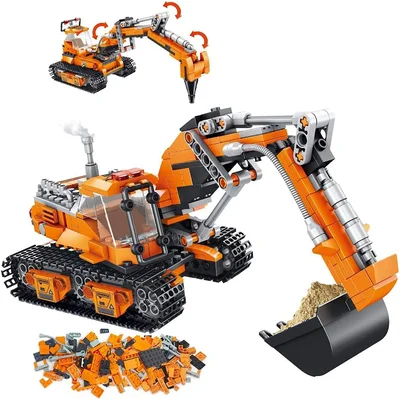 VATOS Remote Control STEM Building Toy Construction Crane Truck