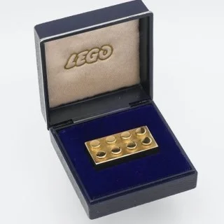 14k Massivgold 2×4 Lego® Stein