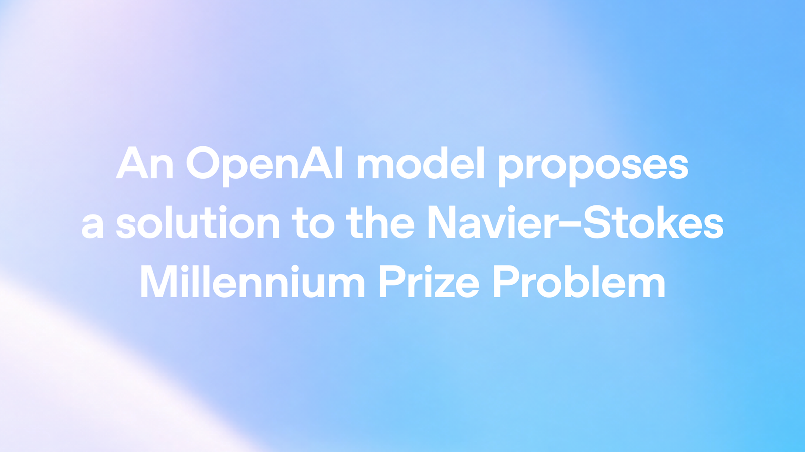 OpenAI Claims Navier-Stokes Breakthrough as Credit Dispute Erupts