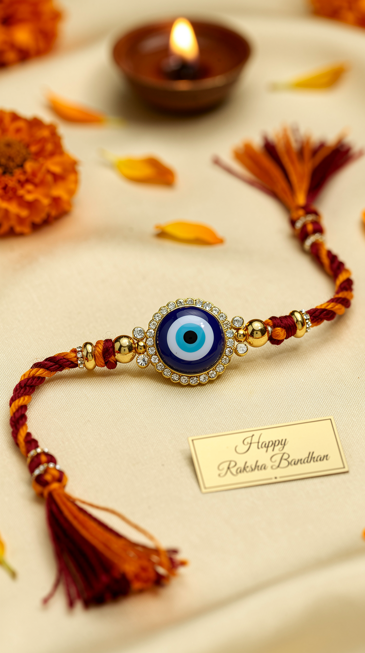 Handcrafted Evil Eye Rakhi for Raksha Bandhan
