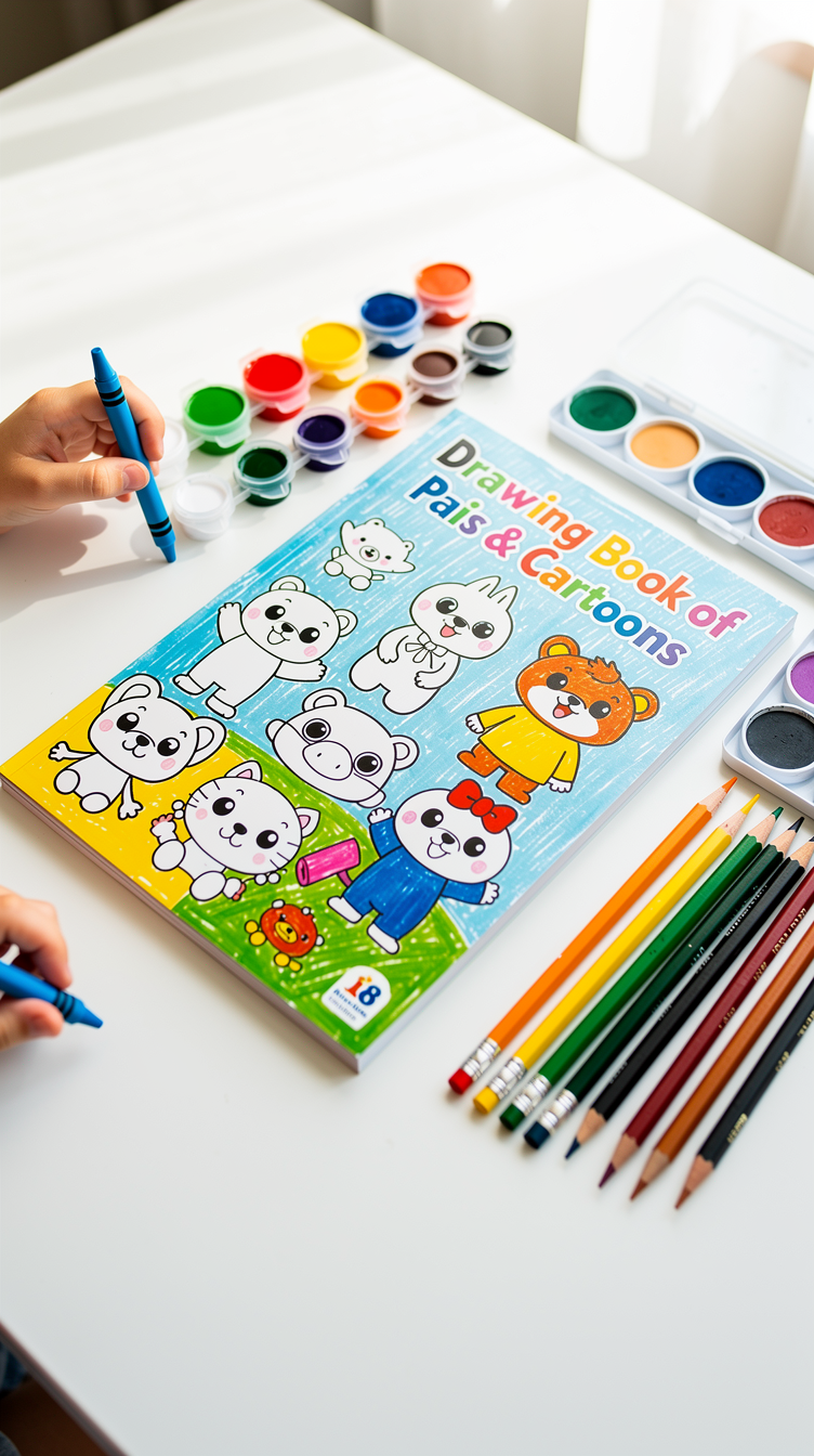 Fun Colouring Book for Kids | Cartoons, Paints & Colours