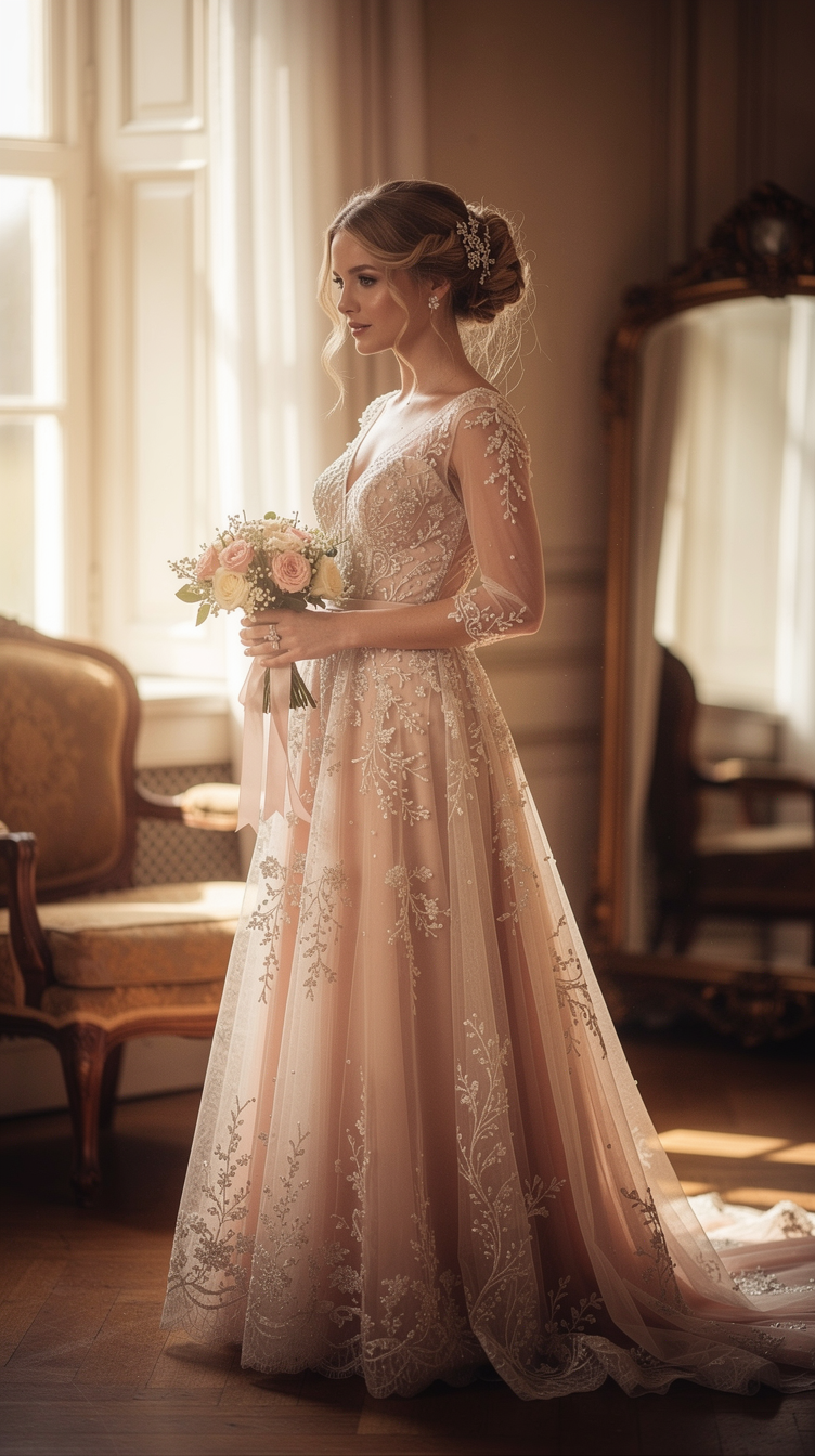 Summer Bridal Couture: Vintage Hues for a Stylish Wedding