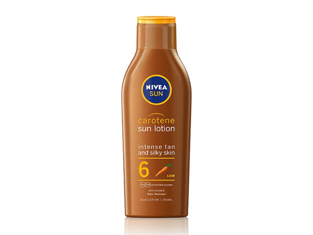 Lotiune pentru corp autobronzanta cu protectie solara Nivea Sun Carotene SPF 6, 200 ml