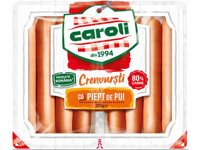 Caroli Crenvursti cu piept pui 2 x 140 g